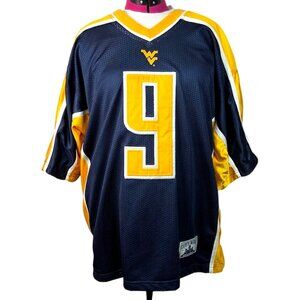 WV West Virginia Mountaineers Jersey XXL Steve & Barrys #9 Blue and Gold